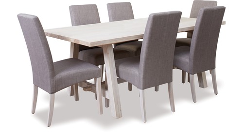 Ocean Grove 2100 Trestle Dining Table & Grove Chairs x 6